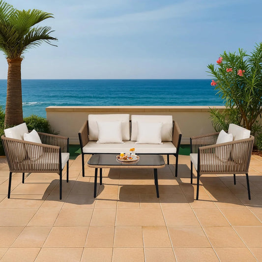 Oorja Outdoor 4 Seater Rope Sofa Set