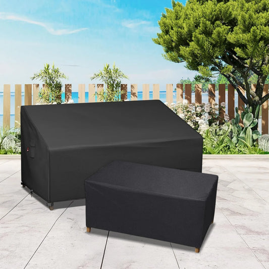 Kawkab Outdoor Double Seater Sofa With Table Cover