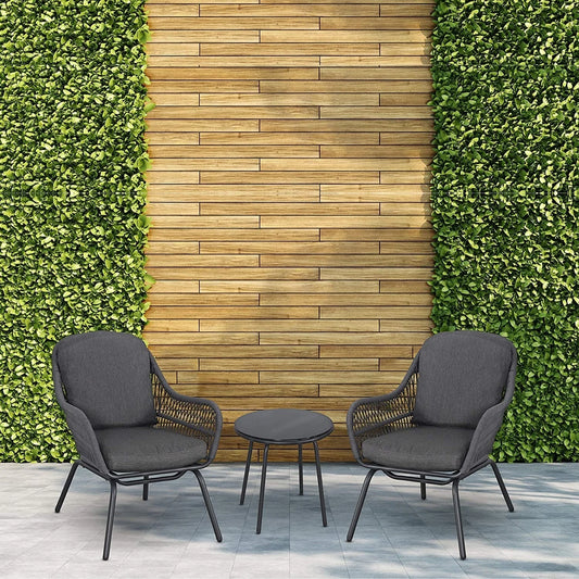 Roshni 3 Piece Outdoor Rope Patio Set