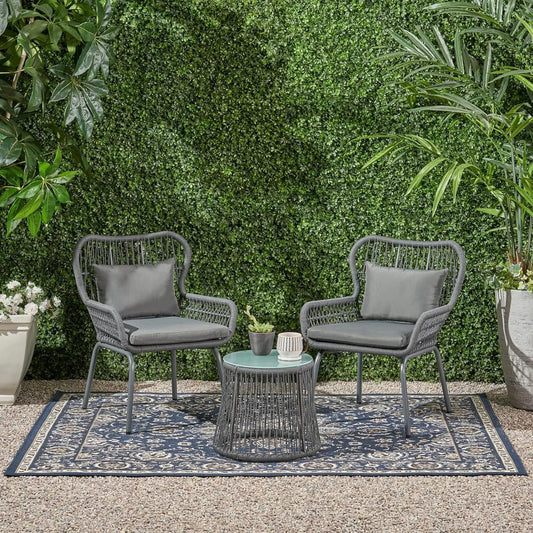 Marguerite Outdoor Patio Garden 3 Piece All Weather Resistant Furniture Set