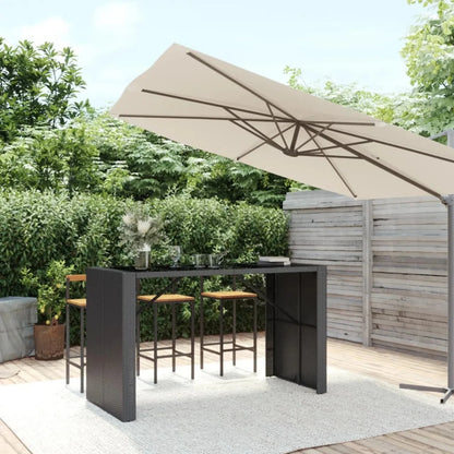 Estrella Outdoor Rattan Wicker Bar Table