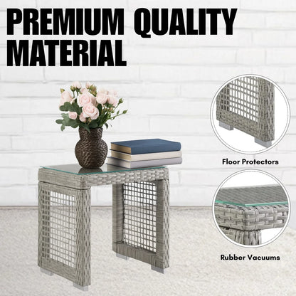 Bhanvi Outdoor Wicker Woven 6 Pieces Sectional Patio Furniture Set