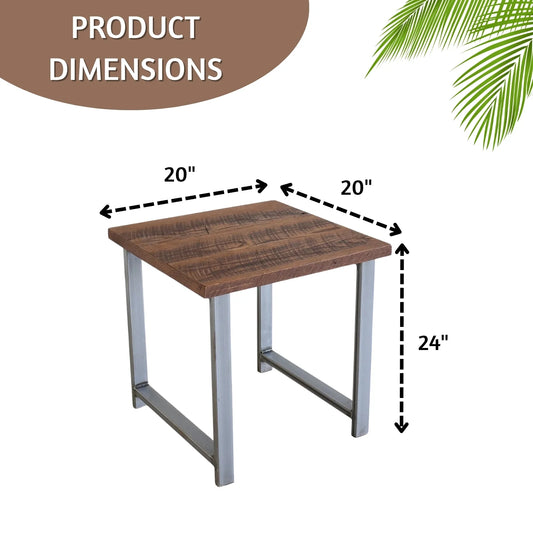 Callista Sheesham Wood Top End Table