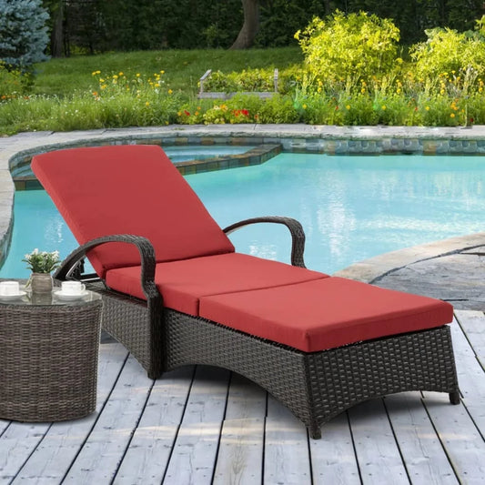 Abir Outdoor All-Weather Wicker Lounger