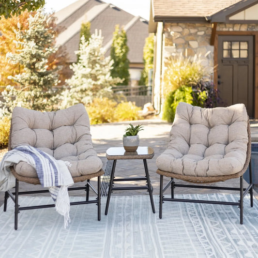 Zhen 3 Piece Garden Outdoor Patio Furniture Set