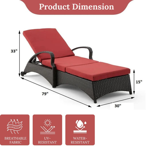 Abir Outdoor All-Weather Wicker Lounger