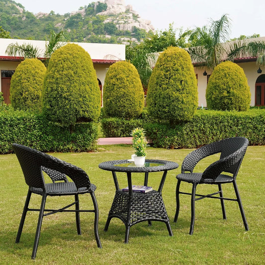Sumire 3-Piece Outdoor Rattan Wicker Patio Bistro Set