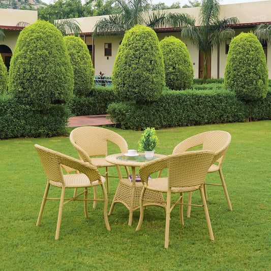Tatiana 5-Piece Outdoor Rattan Wicker Patio Bistro Set