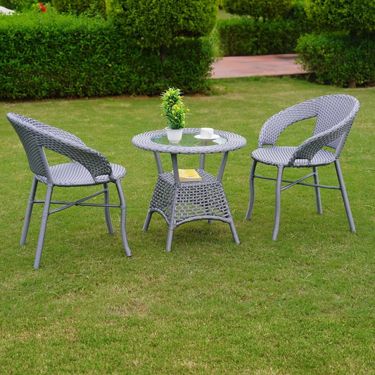 Soraya 3-Piece Outdoor Rattan Wicker Patio Bistro Set