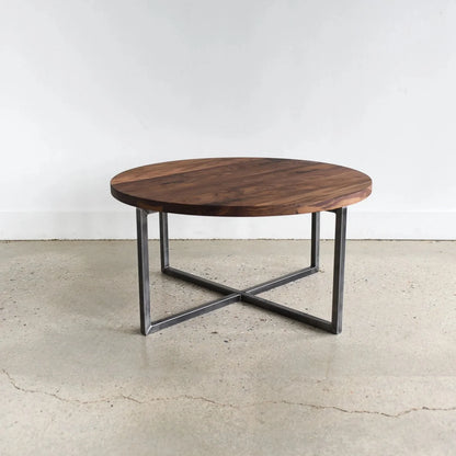 Sheesham Wood Top Round Coffee Table