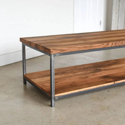 Isla Laila 2-Tier Natural Wood Top Center Table