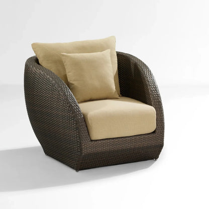 Savannah 5-Piece Outdoor Wicker Sofa Set With Glass Top Tables