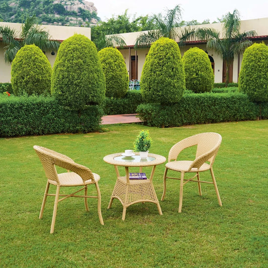 Reem 3-Piece Outdoor Rattan Wicker Patio Bistro Set