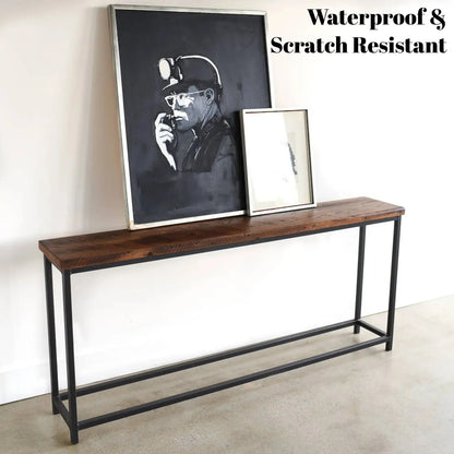 Sheesham Wood Top Modern Console Table