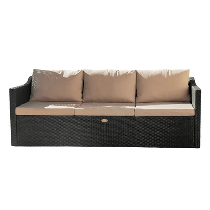 Indulekha Outdoor All-Weather Rattan Wicker Three Seater Sofa