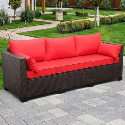 Montserrat 3-Seater Outdoor Rattan Wicker Patio Sofa