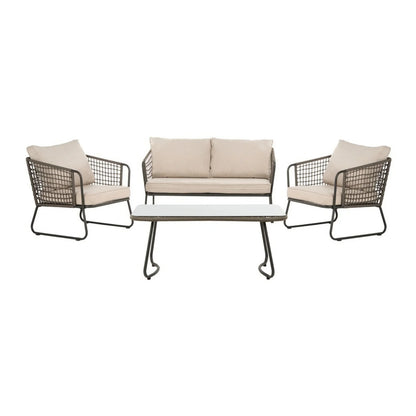 Clementine 4 Piece Outdoor All-Weather Rope Sofa Set