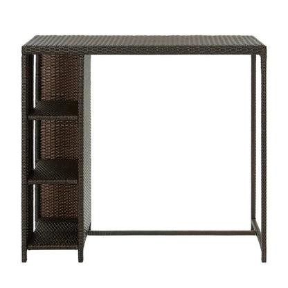 Maravilla Outdoor Rattan Wicker Bar Table with High-Top Design