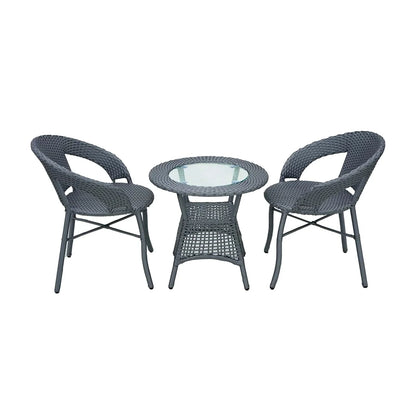 Soraya 3-Piece Outdoor Rattan Wicker Patio Bistro Set