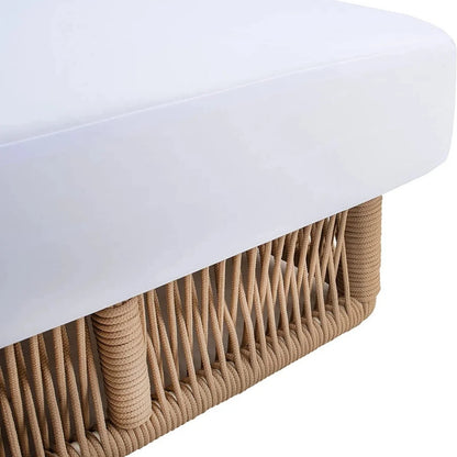 Qamar Outdoor All-Weather Rope Lounger with Cushions