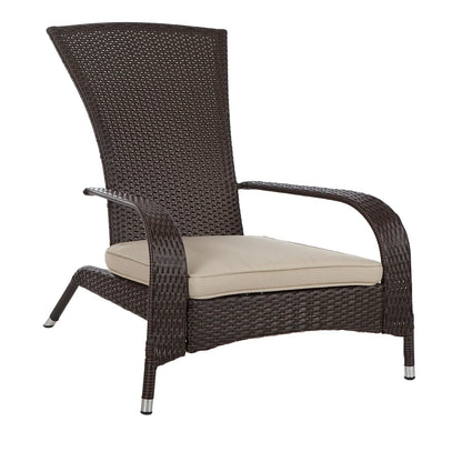 Radhika 1-Piece Outdoor Wicker Single Seater Adirondack Style Armchair