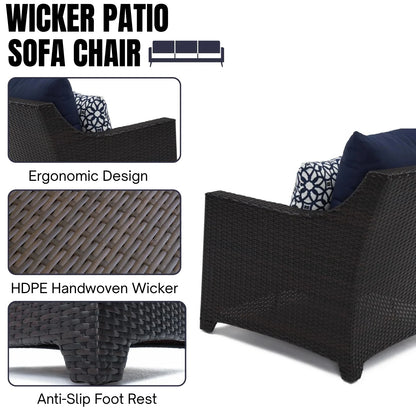 Jaya Outdoor All-Weather Rattan Wicker Three Seater Sofa