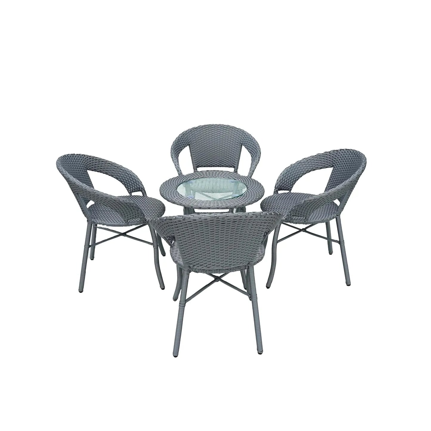 Mercedes 5-Piece Outdoor Rattan Wicker Patio Bistro Set