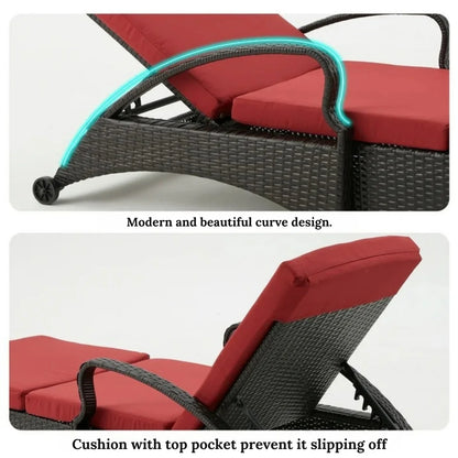 Abir Outdoor All-Weather Wicker Lounger