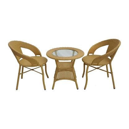 Reem 3-Piece Outdoor Rattan Wicker Patio Bistro Set