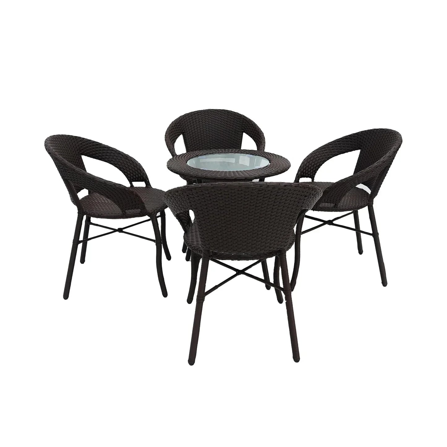 Falak 5-Piece Outdoor Rattan Wicker Patio Bistro Set