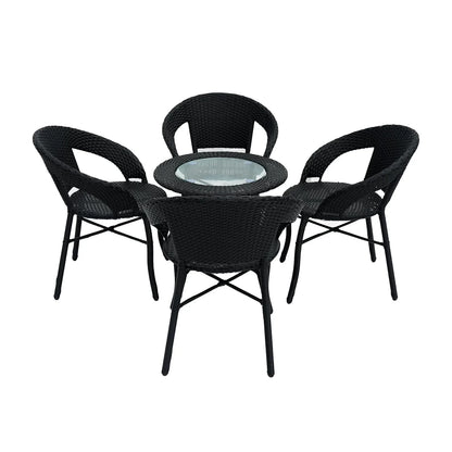 Piper 5-Piece Outdoor Rattan Wicker Patio Bistro Set