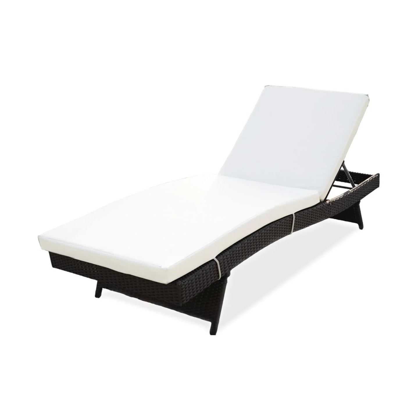 Aiko All-Weather HDPE Wicker Outdoor Chaise Lounge Chair Set of 2