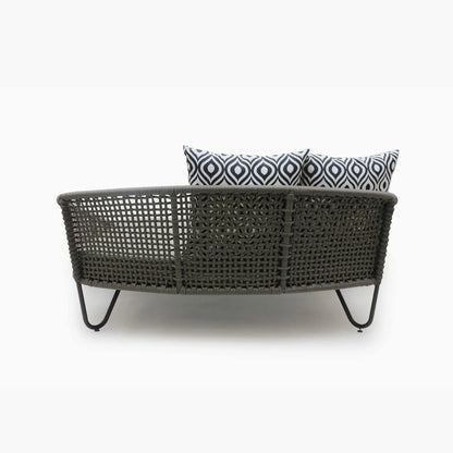 Kaelyn Outdoor Rope Patio Furniture Daybed (Grey)