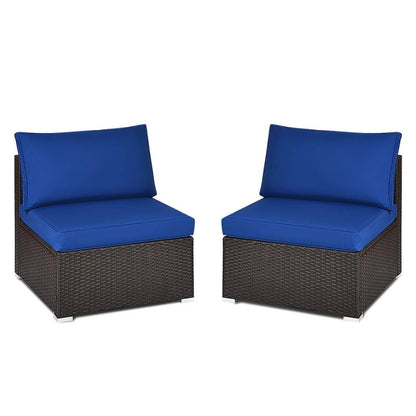Ama 2-Piece Outdoor Wicker Armless Sofa