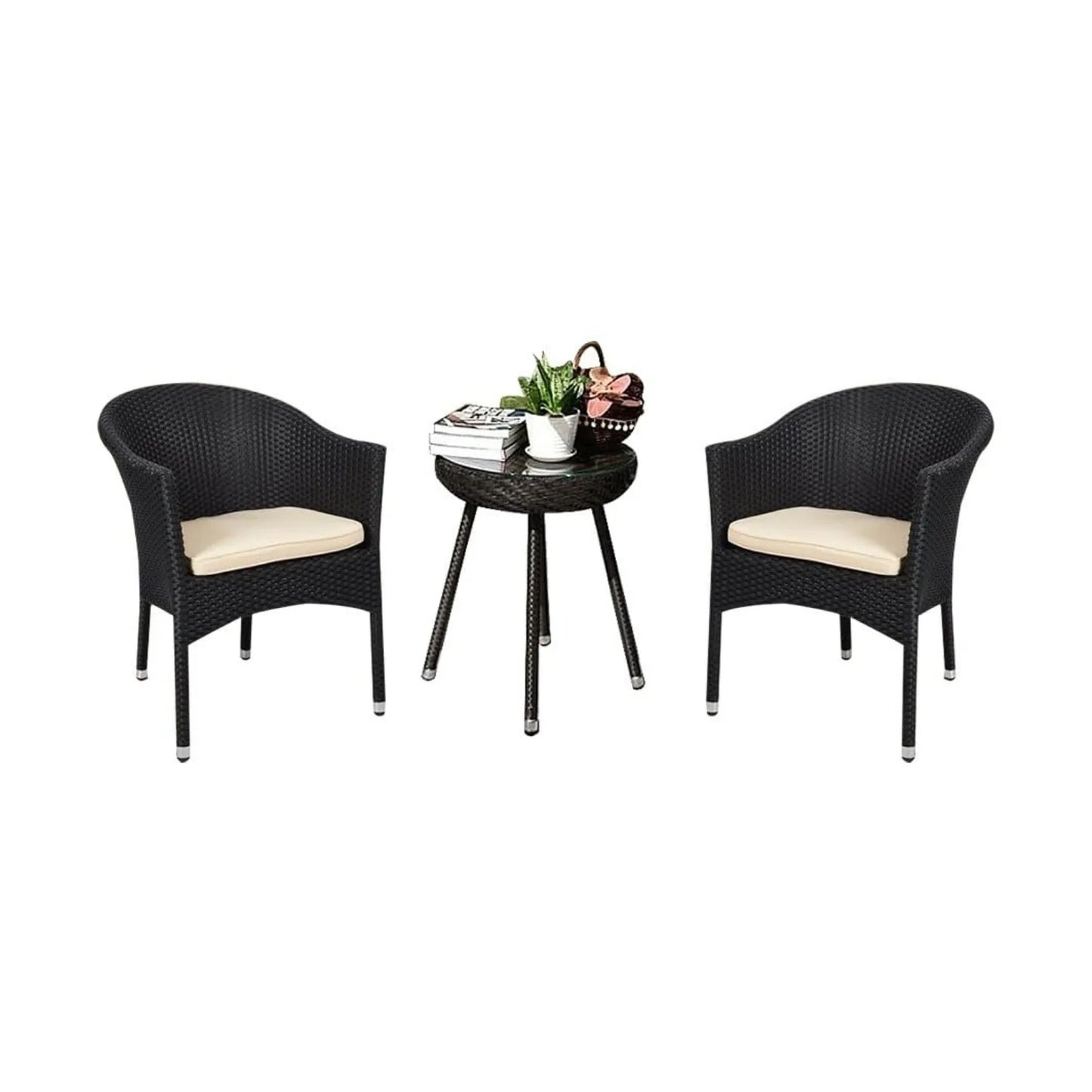 Ishani 3-Piece Outdoor Rattan Wicker Patio Set