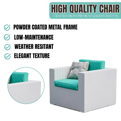 Tanvi 1-Piece Outdoor Wicker Single Seater Sofa