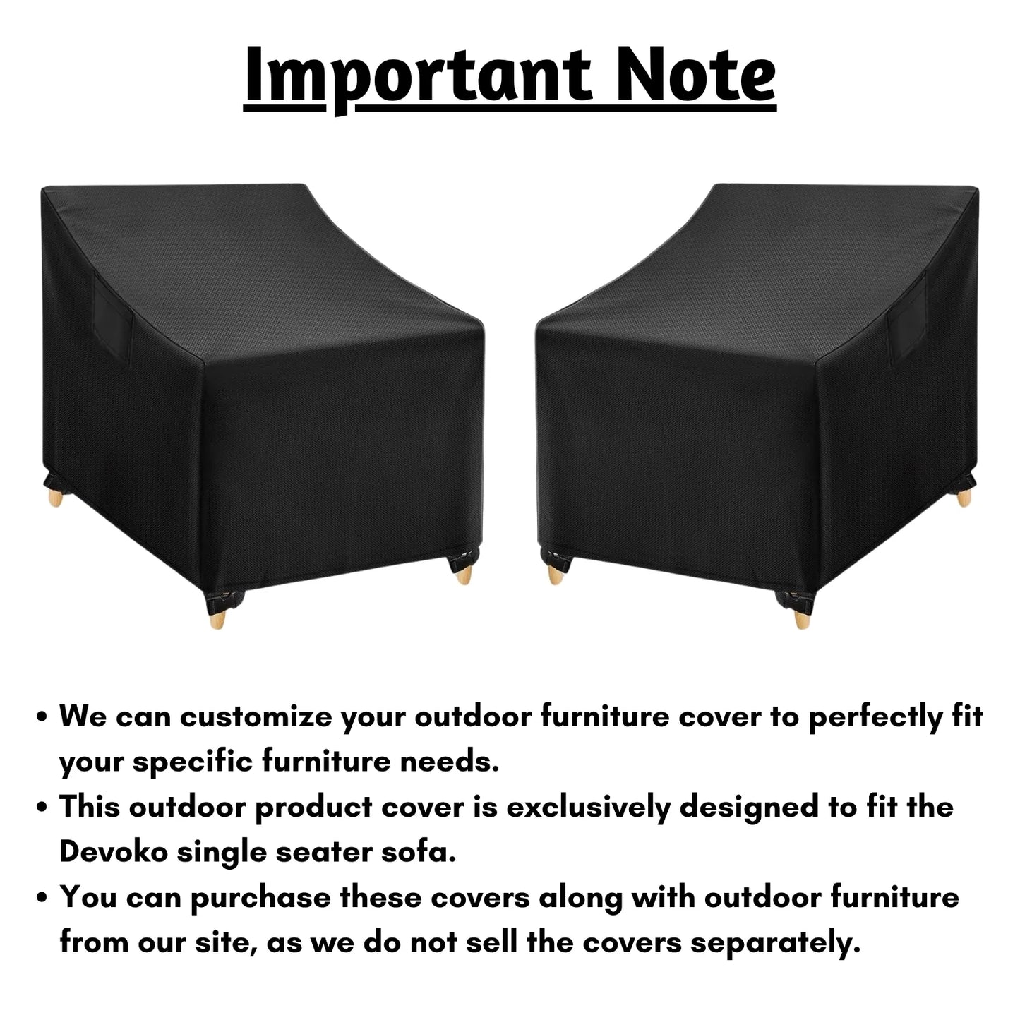 Outdoor Single Seater Sofa Cover