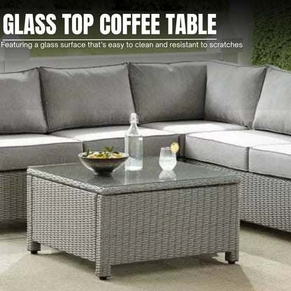 Londyn L-Shape Outdoor Wicker Sofa Set