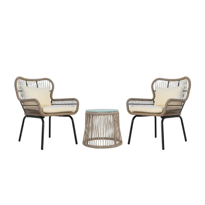 Lilou Outdoor Patio Garden 3 Piece All Weather Resistant Furniture Set