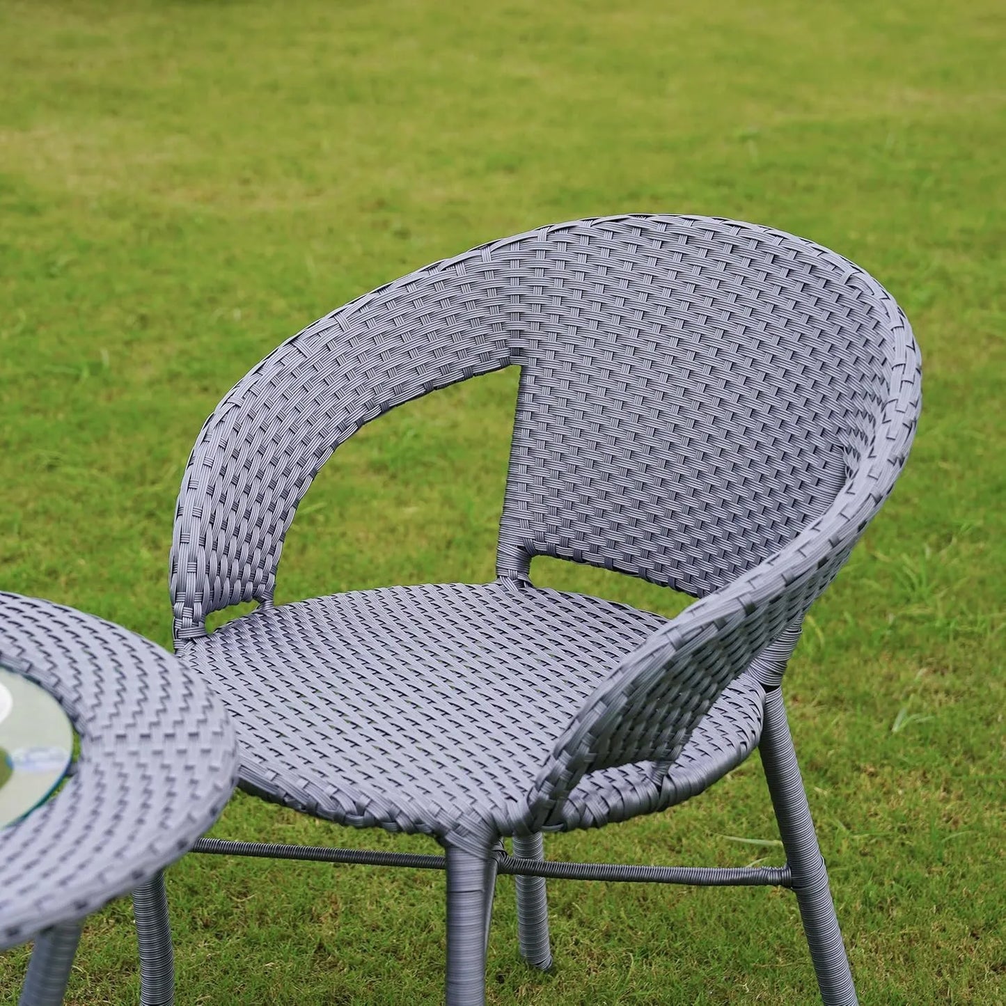 Soraya 3-Piece Outdoor Rattan Wicker Patio Bistro Set