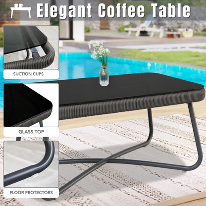 Callista Outdoor Rope 6-Seater Sofa Set