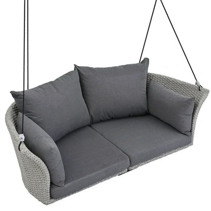 Chidinma Outdoor Rattan Wicker Hanging Swing Chair with Cushion
