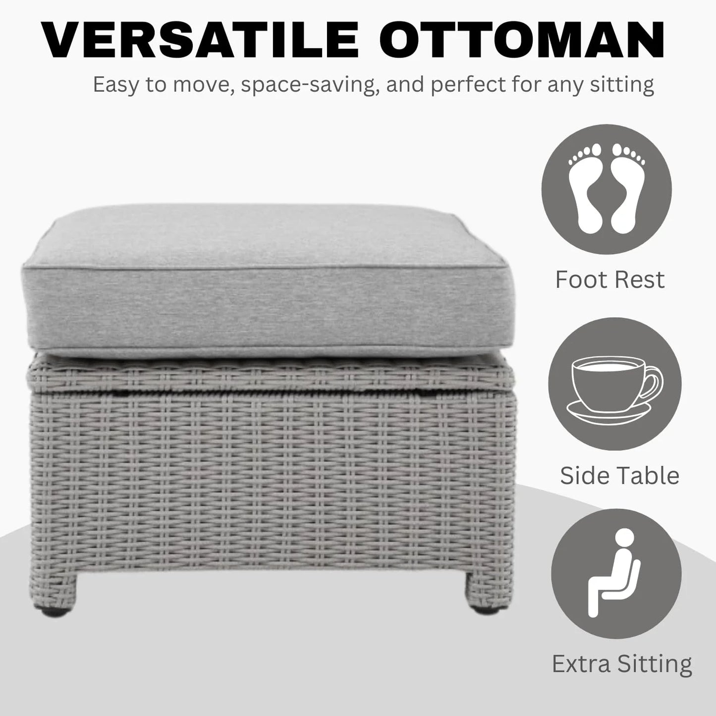 Abeni 7 Piece Outdoor Wicker Conversation Furniture Set