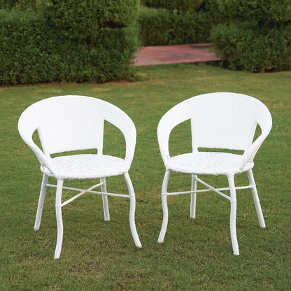 Zohra 3-Piece Outdoor Rattan Wicker Patio Bistro Set