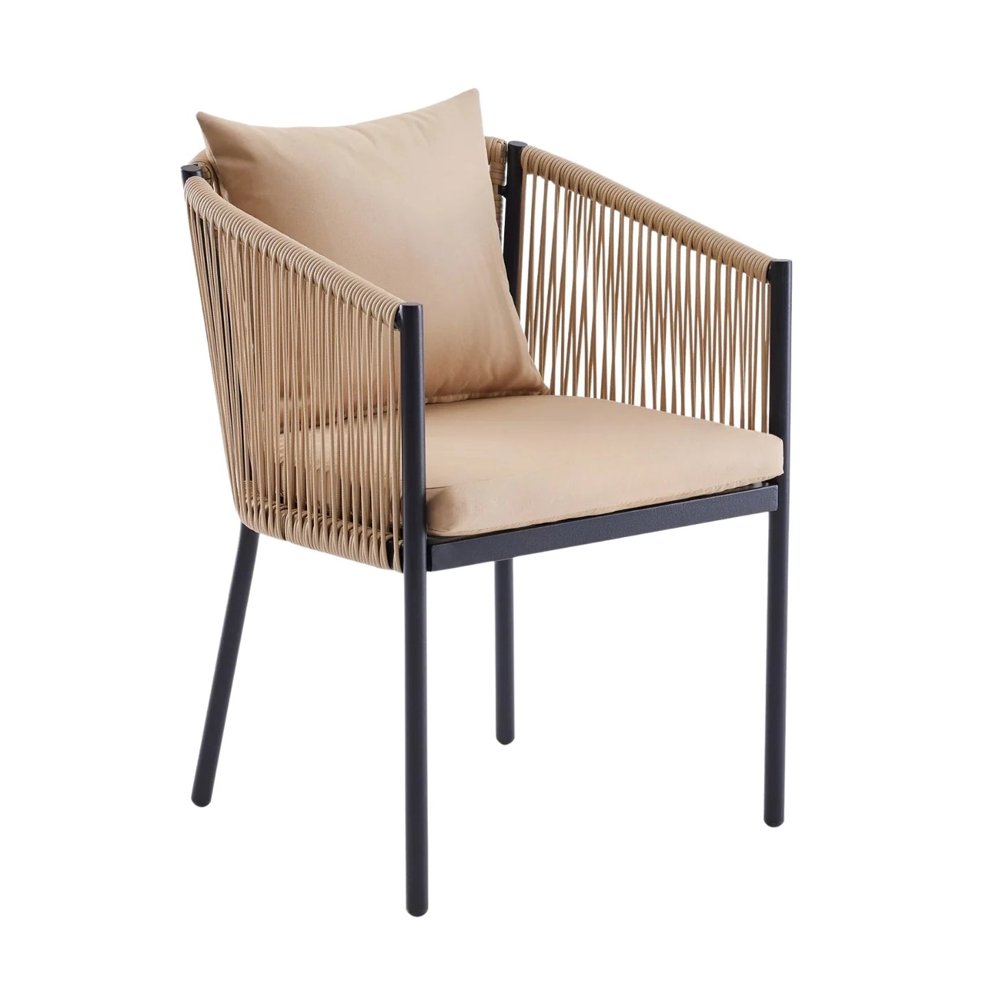 Lian 2-Piece Outdoor Rope Patio Dining Chairs