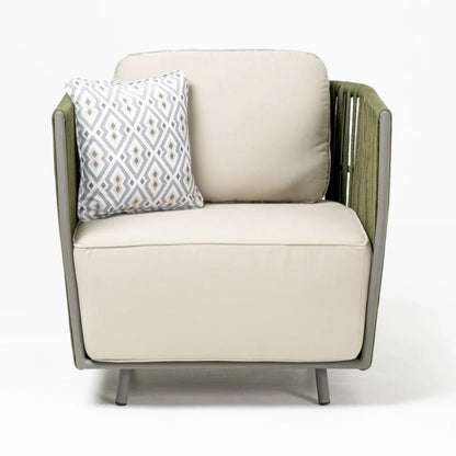 Alma All-Weather Rope 5 Seater Sofa Set With Glass Top Table