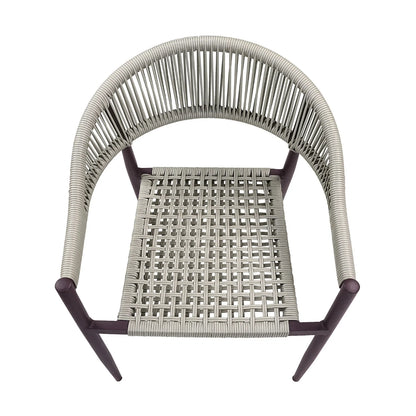 Mrinalini 2-Piece Outdoor Rope Patio Dining Chairs