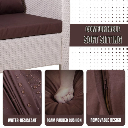 Ghada Outdoor All-Weather Wicker Single Seater Sofa