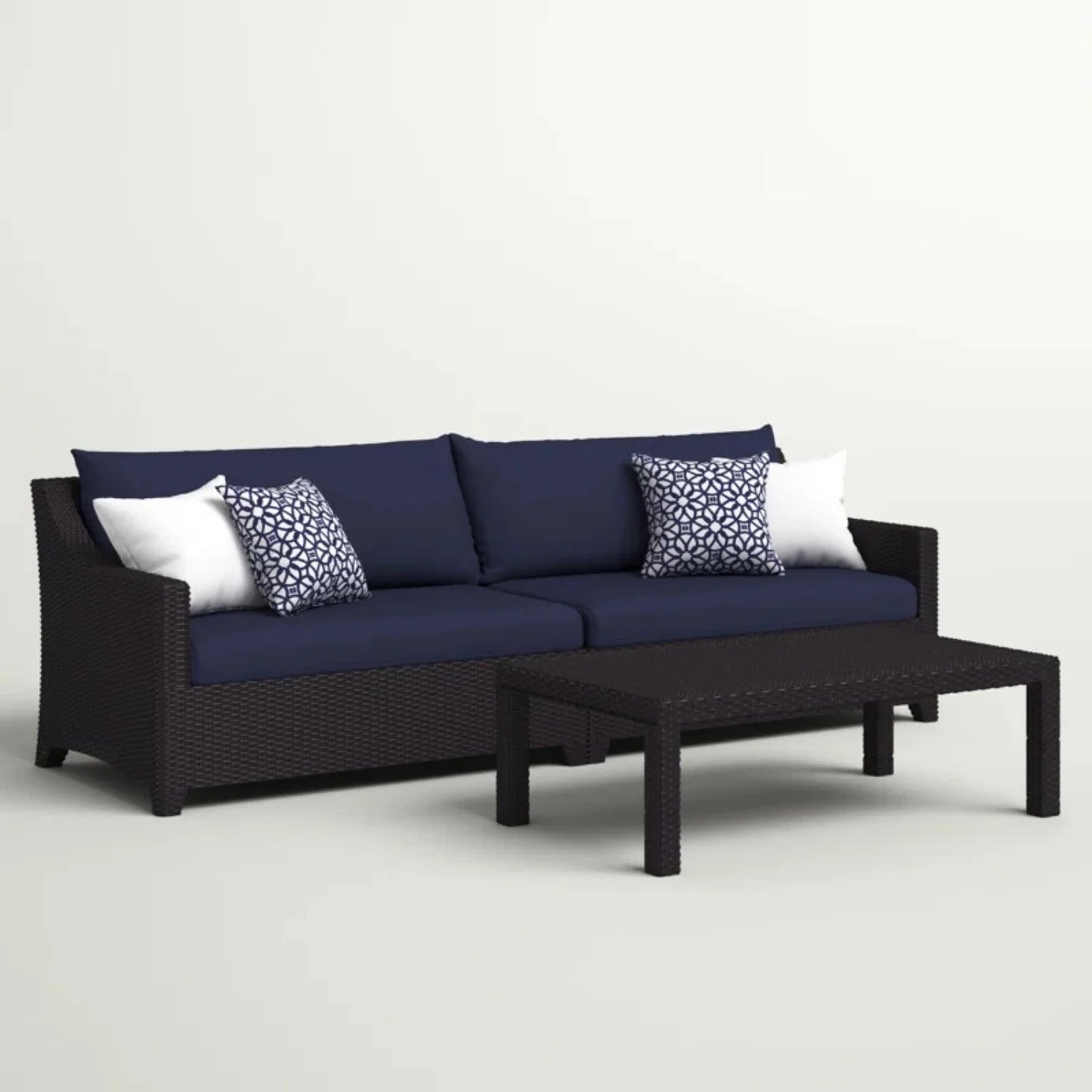 Jaya Outdoor All-Weather Rattan Wicker Three Seater Sofa