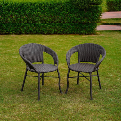 Falak 5-Piece Outdoor Rattan Wicker Patio Bistro Set